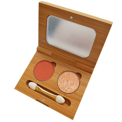 caja de bambú de la caja los 5.5cm de la belleza del ojo del maquillaje de las cajas de sombra de ojos de 60g 14m m