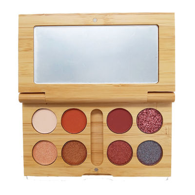 caja de bambú de la caja los 5.5cm de la belleza del ojo del maquillaje de las cajas de sombra de ojos de 60g 14m m