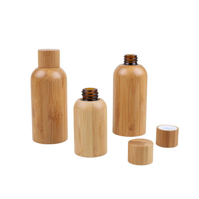 tarros de empaquetado cosméticos recargables 35ml de 47m m con las tapas de bambú 28/400