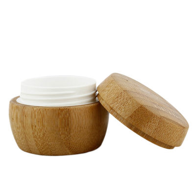 2 onzas 2,95 tarro privado de aire cosmético de la crema de la bomba del tarro 30ML de la tapa de bambú de la pulgada