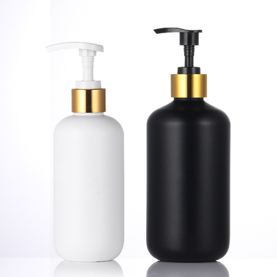 120 - botellas cosméticas plásticas vacías 500ml con la bomba del espray de la loción del oro