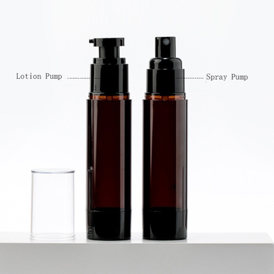 La bomba privada de aire vacía de Brown embotella la botella cosmética del cuidado de piel del espray de la niebla de la loción