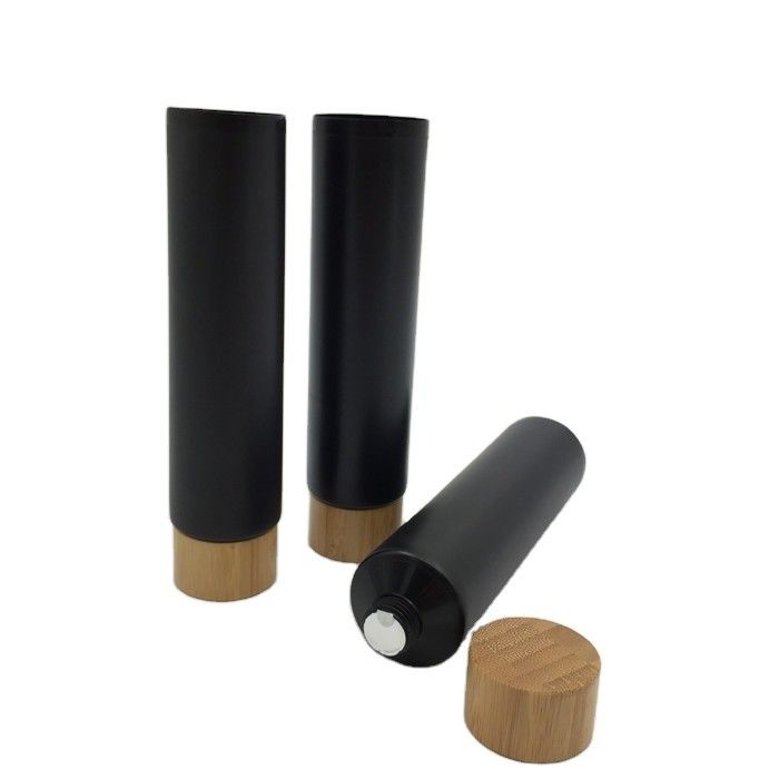 tubo suave cosmético de aluminio 200ml que empaqueta para la tapa de bambú 40/400 40M M de los cosméticos